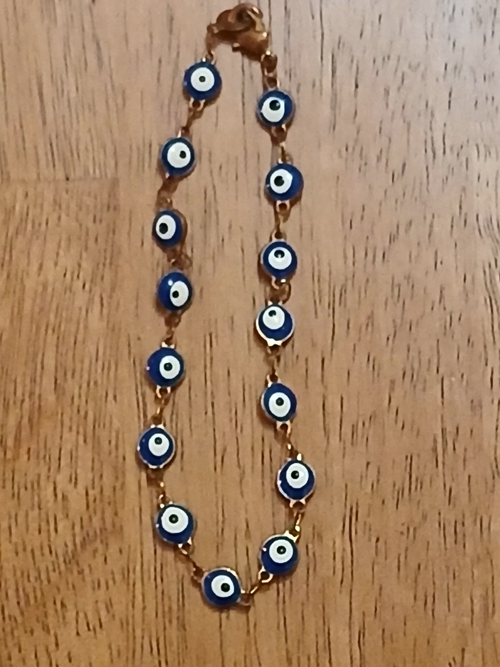 Blue Evil Eye Link Bracelet - Womens